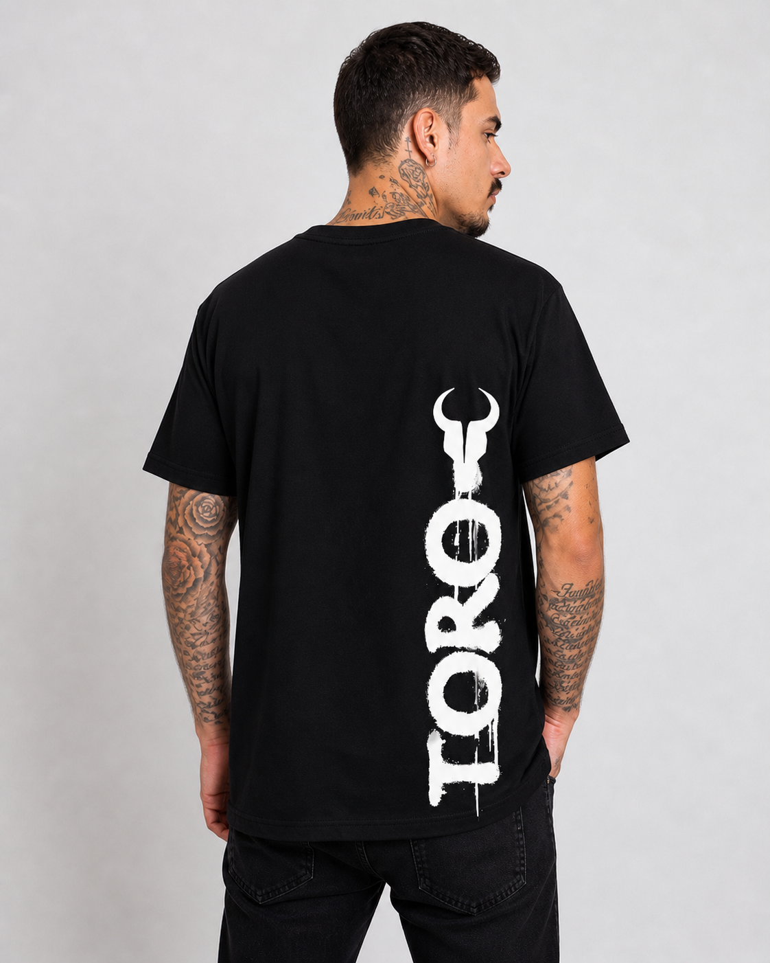 T-shirt Dripping Paint Black