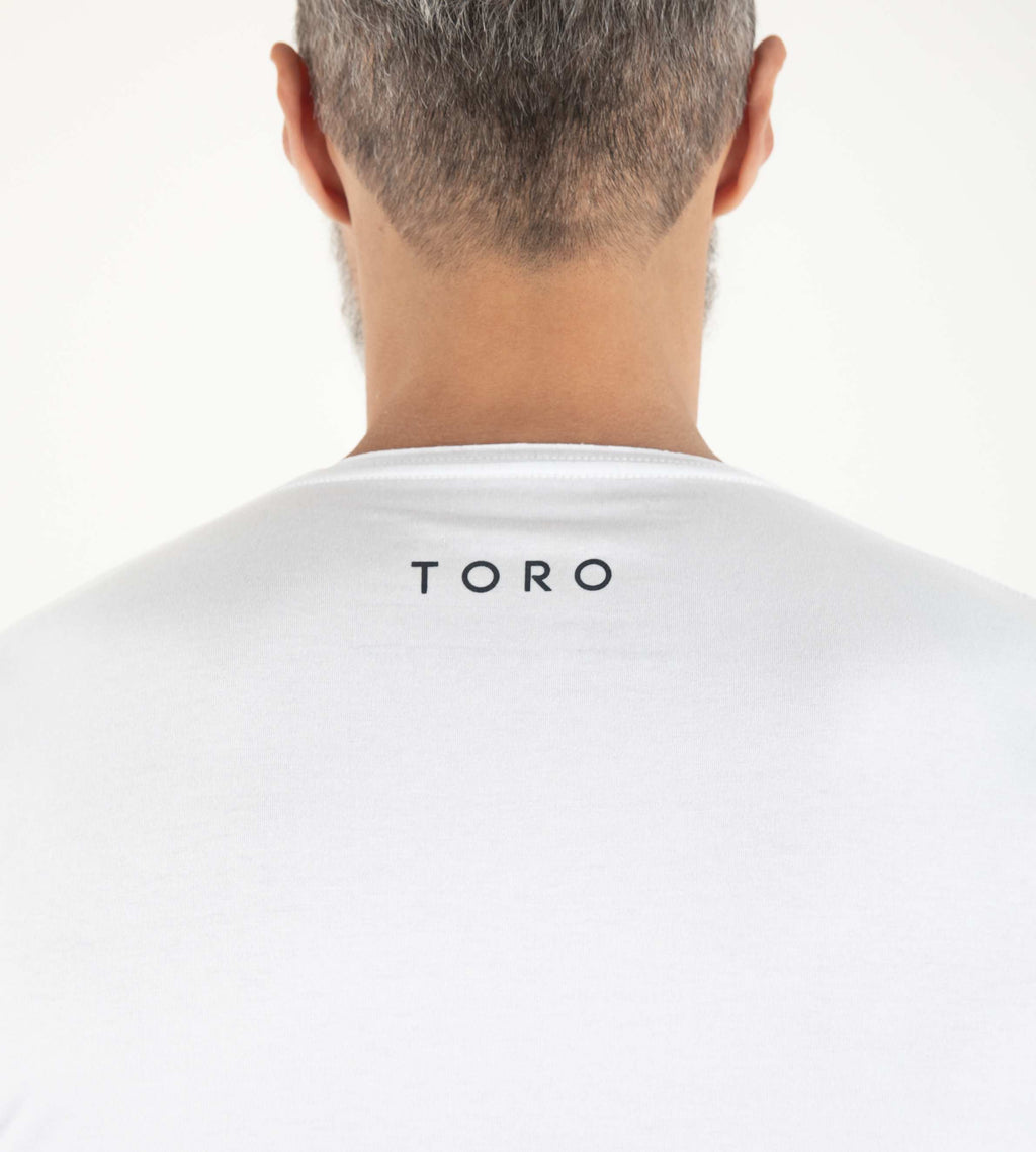 T-shirt Toro Fio egípcio Corte a Fio white
