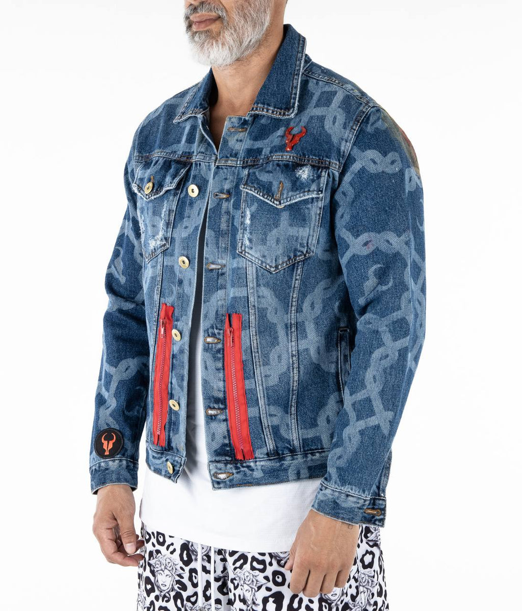 Jaqueta Jeans Blue TORO Laser