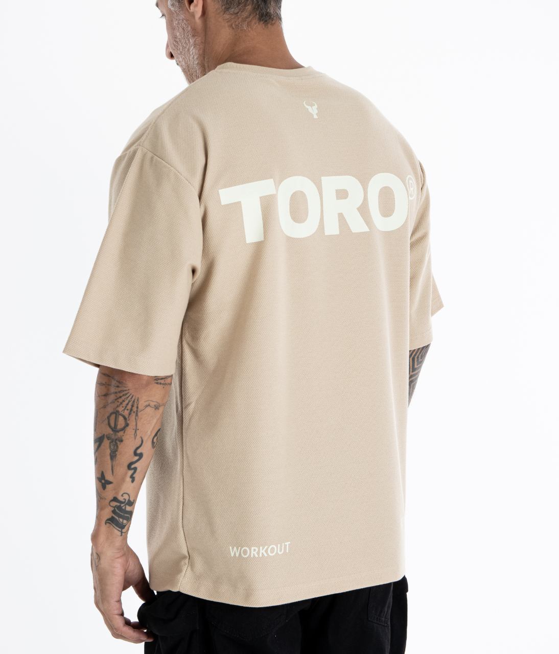 T-shirt Toro Clothing Over Born To Lift Caqui