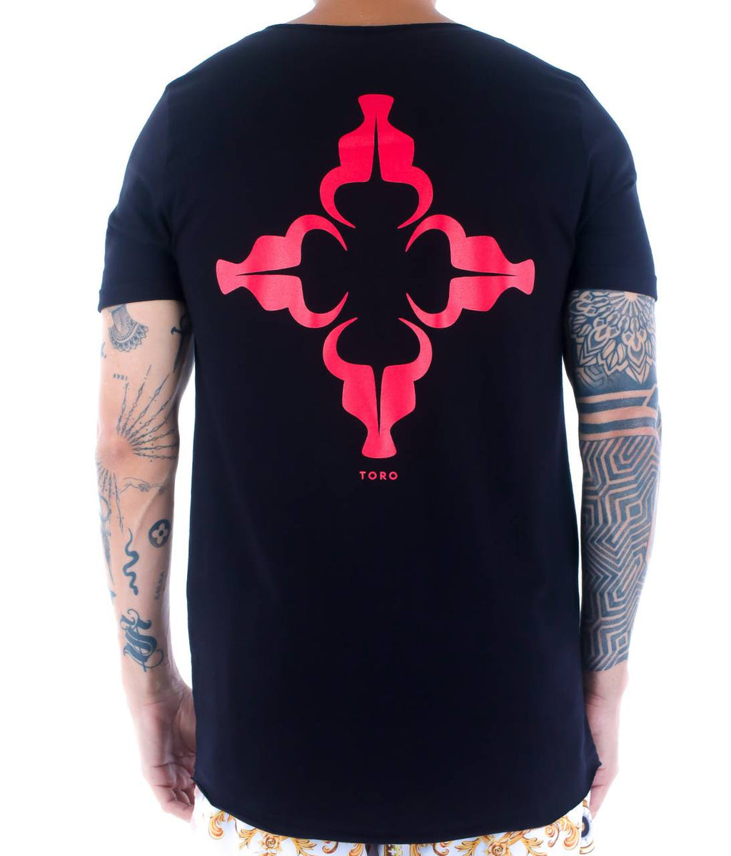 T-shirt Toro Long Monograma  vermelho