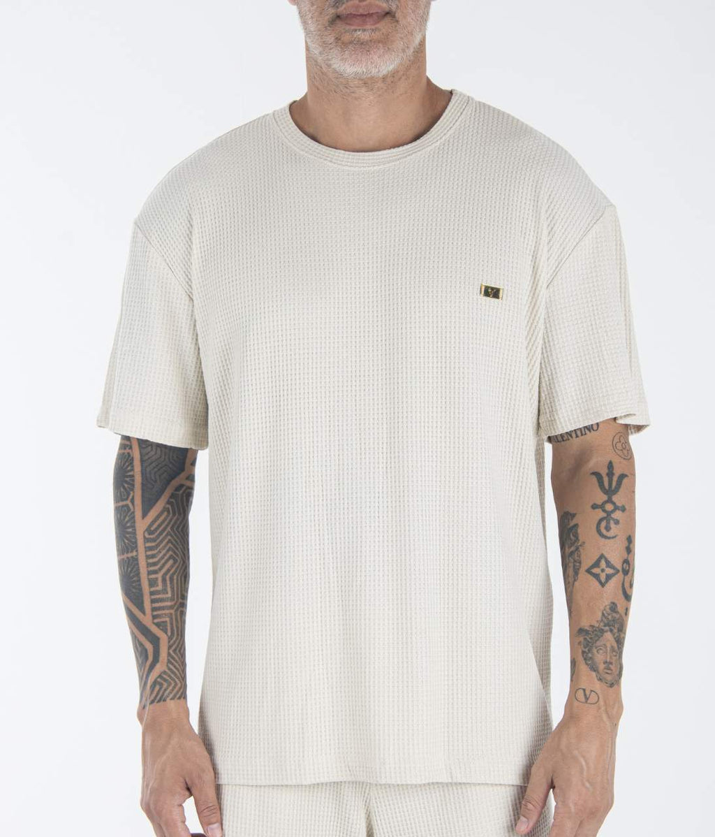 T-shirt Toro Over Volare Areia em Viscose