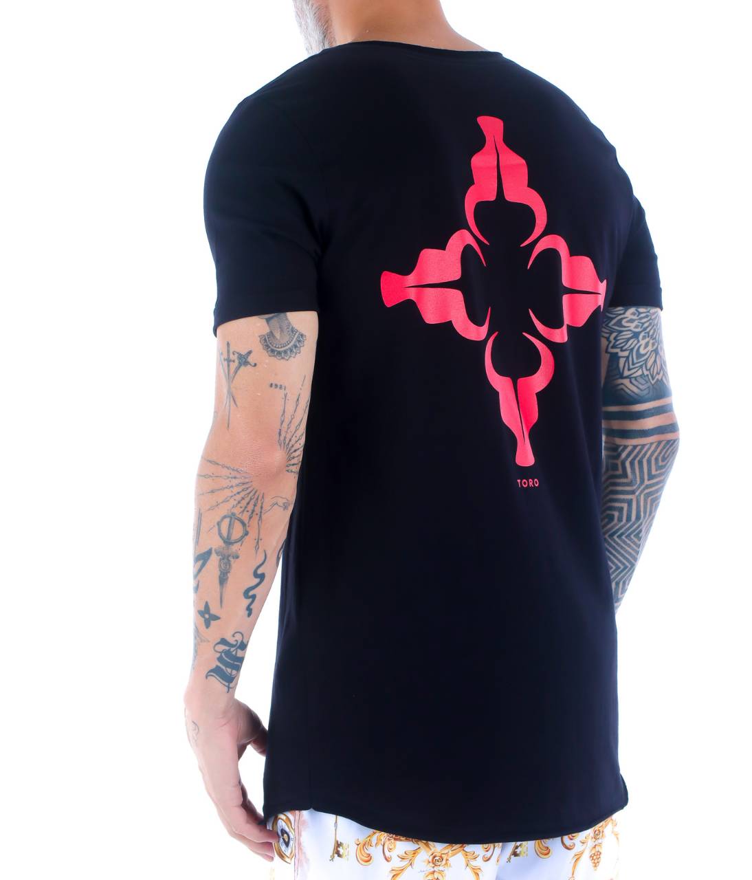 T-shirt Toro Long Monograma  vermelho