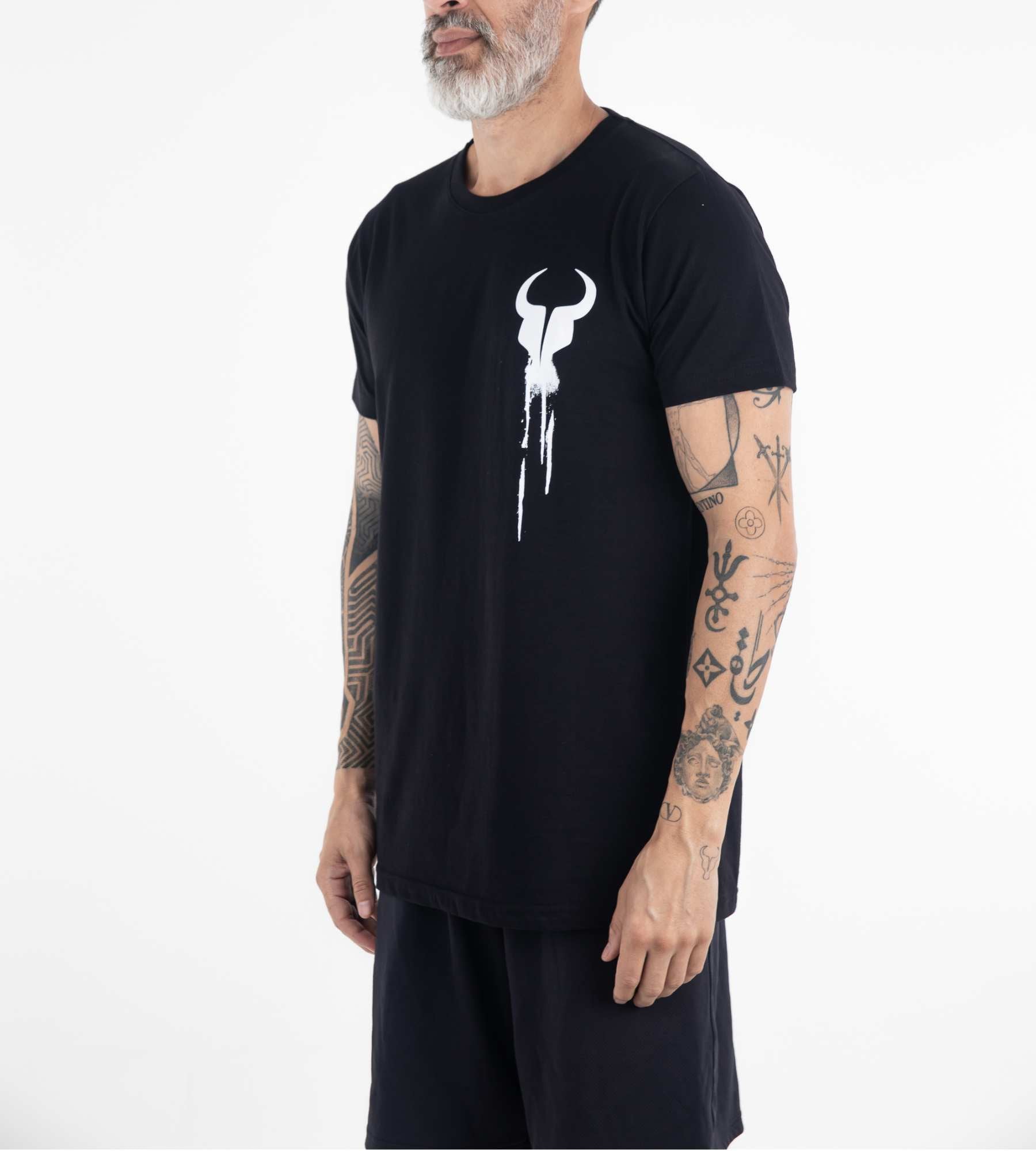 T-shirt Dripping Paint Black