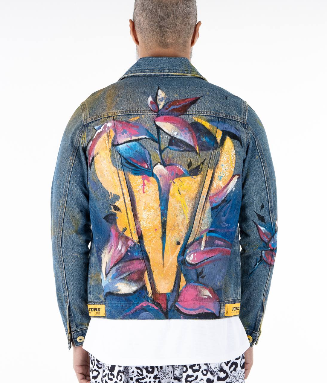 Jaqueta Jeans Toro Splash Orange Foil