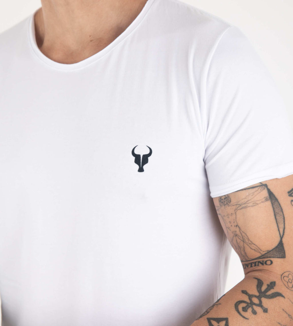 T-shirt Toro Fio egípcio Corte a Fio white