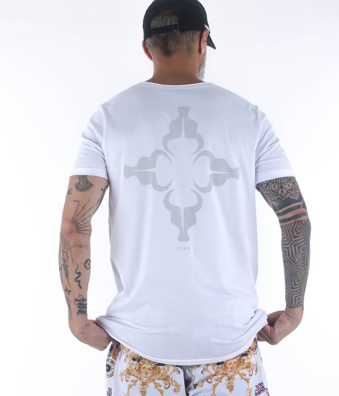 T-shirt Toro Long Monograma Branco