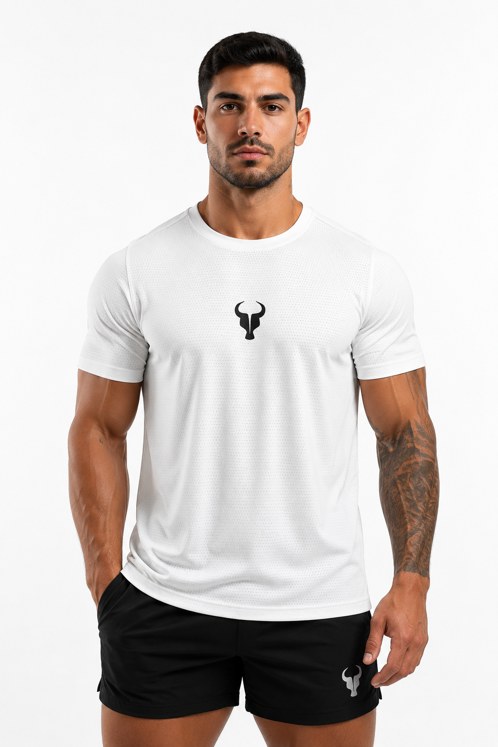 T-shirt Toro Made by Human Dry White