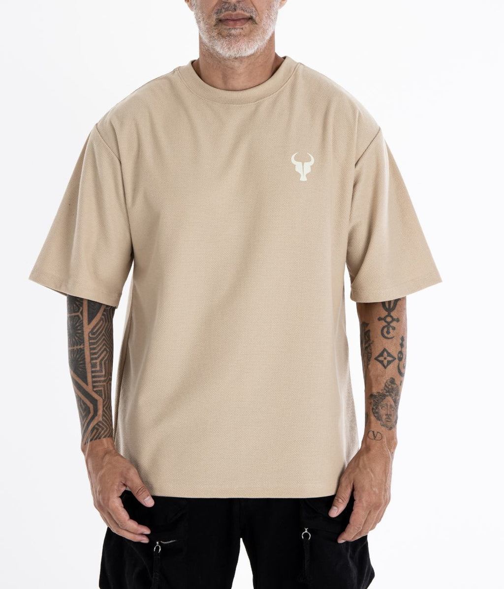 T-shirt Toro Clothing Over Born To Lift Caqui