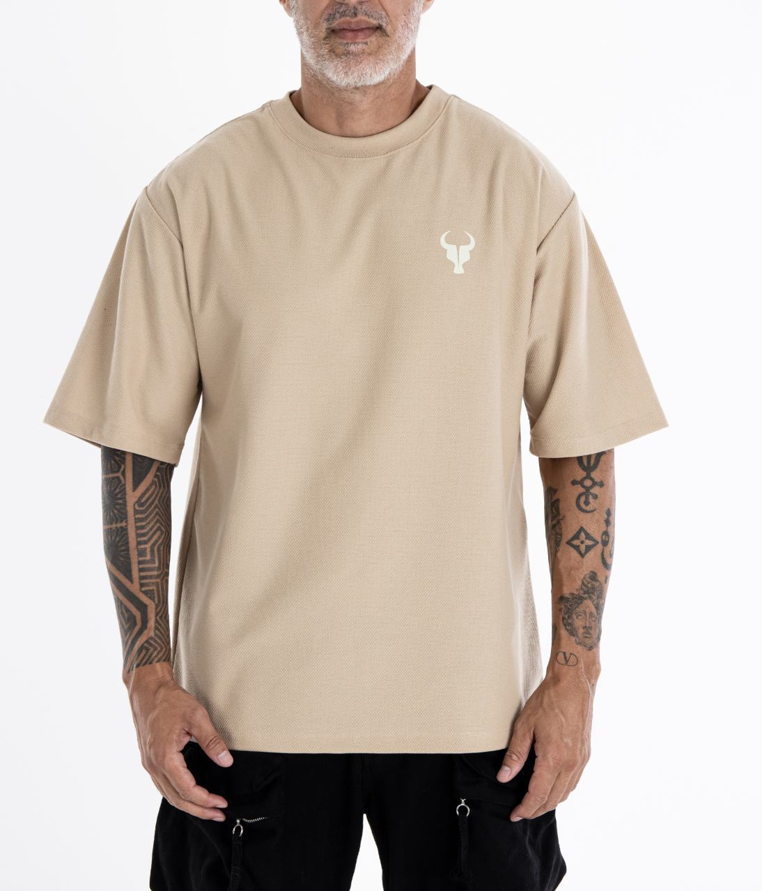 T-shirt Toro Clothing Over Born To Lift Caqui