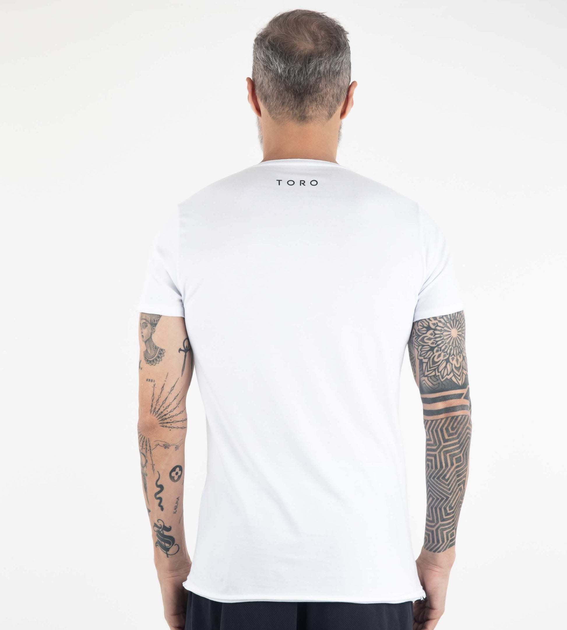 T-shirt Toro Fio egípcio Corte a Fio white