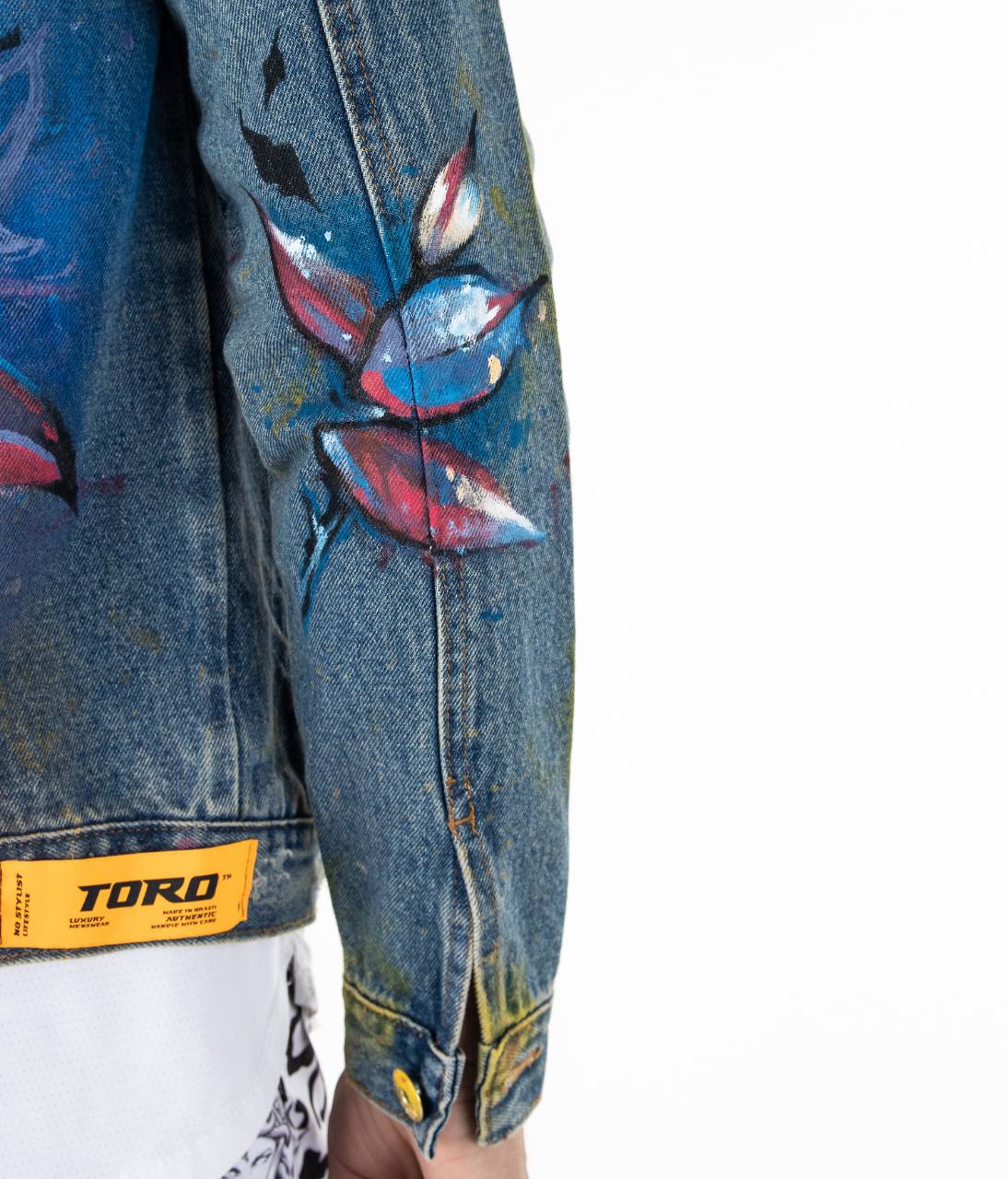Jaqueta Jeans Toro Splash Orange Foil
