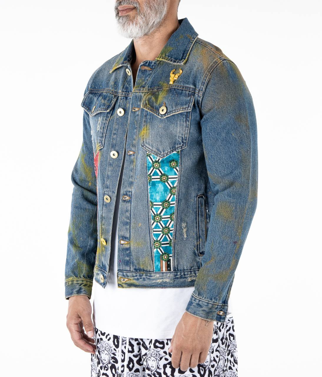 Jaqueta Jeans Toro Splash Orange Foil