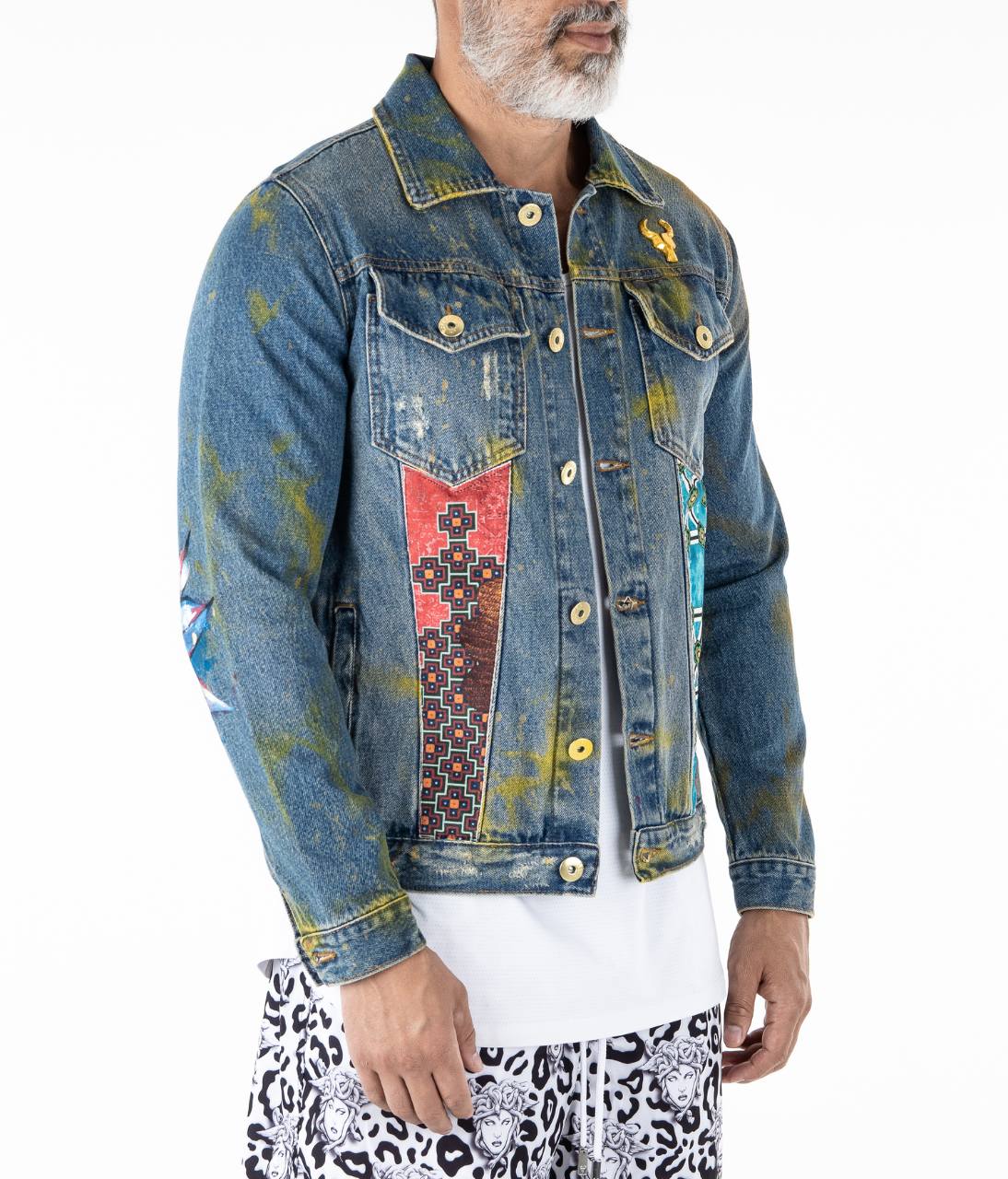 Jaqueta Jeans Toro Splash Orange Foil