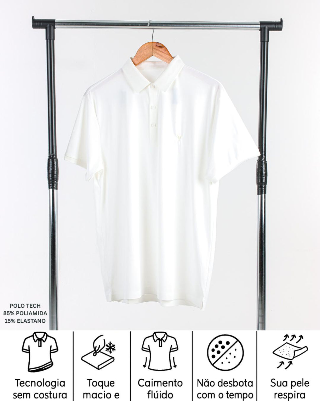 CAMISA POLO TORO TECH BRANCA