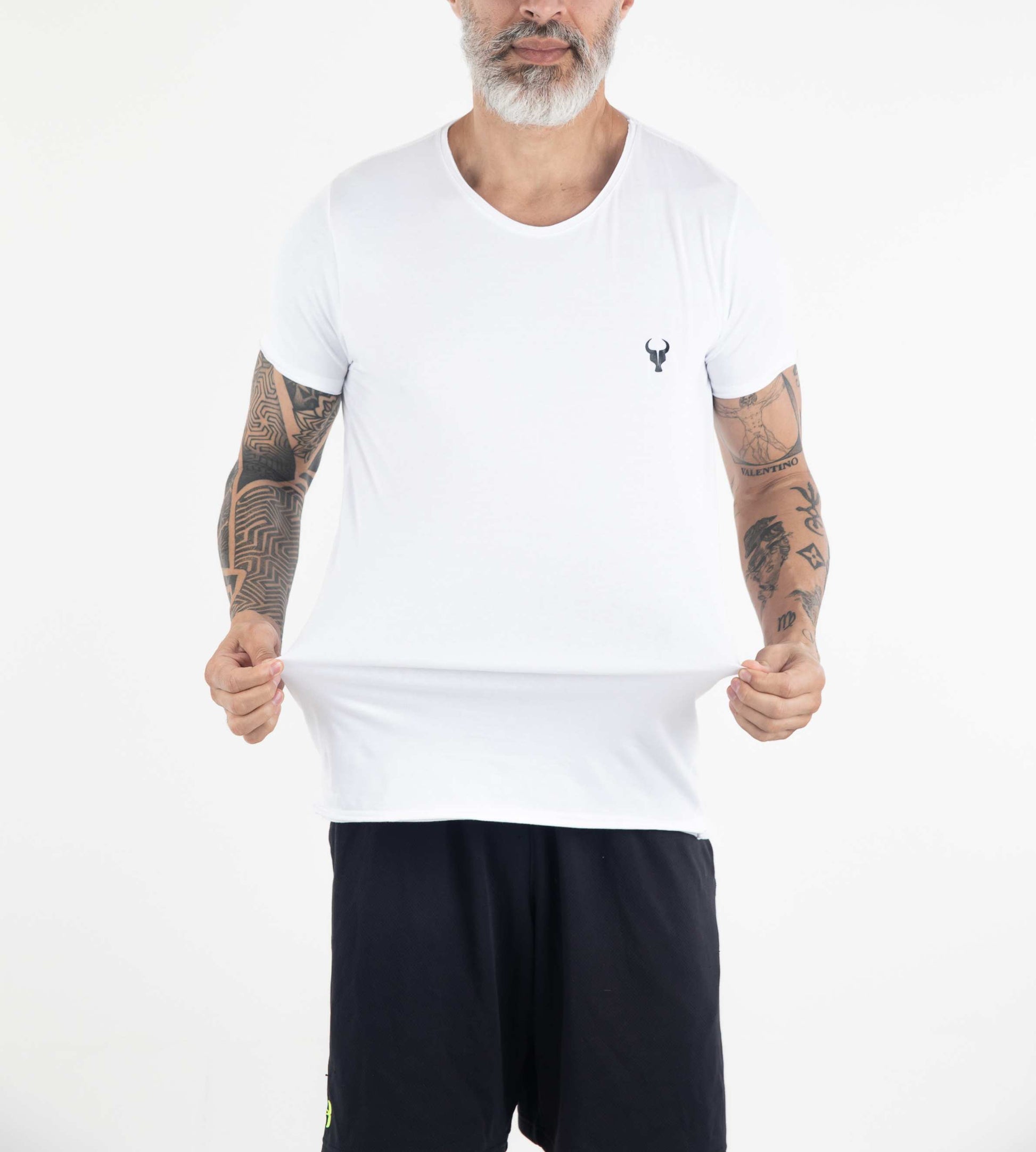 T-shirt Toro Fio egípcio Corte a Fio white