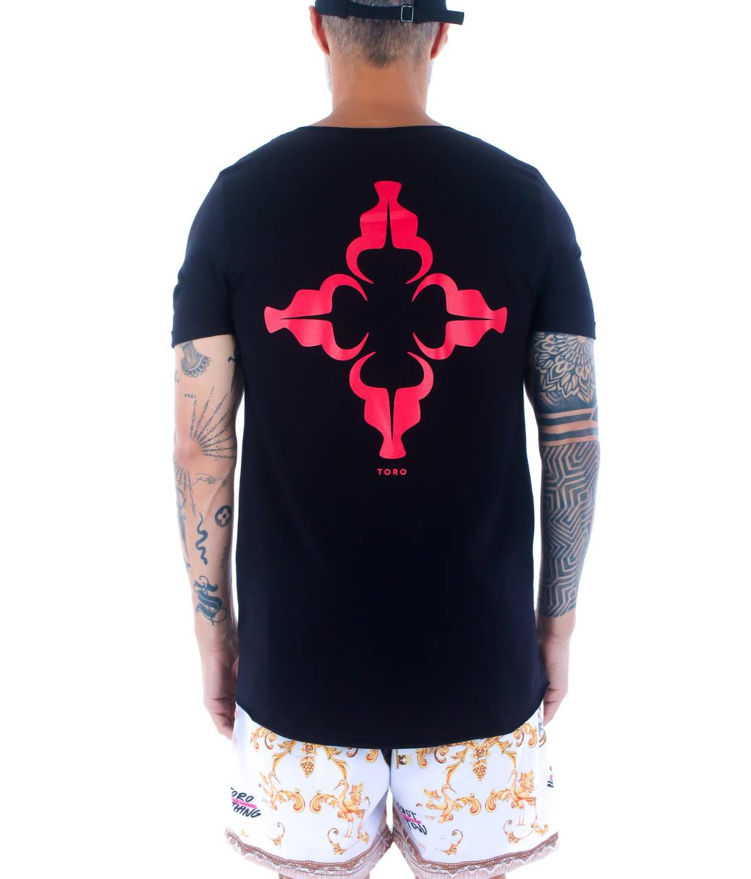 T-shirt Toro Long Monograma  vermelho