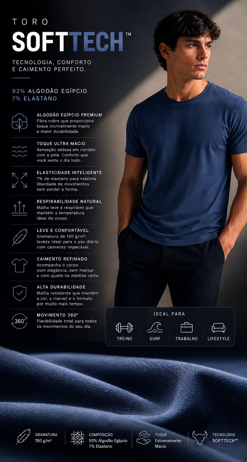 T-Shirt Toro SOFT TECH™ Azul