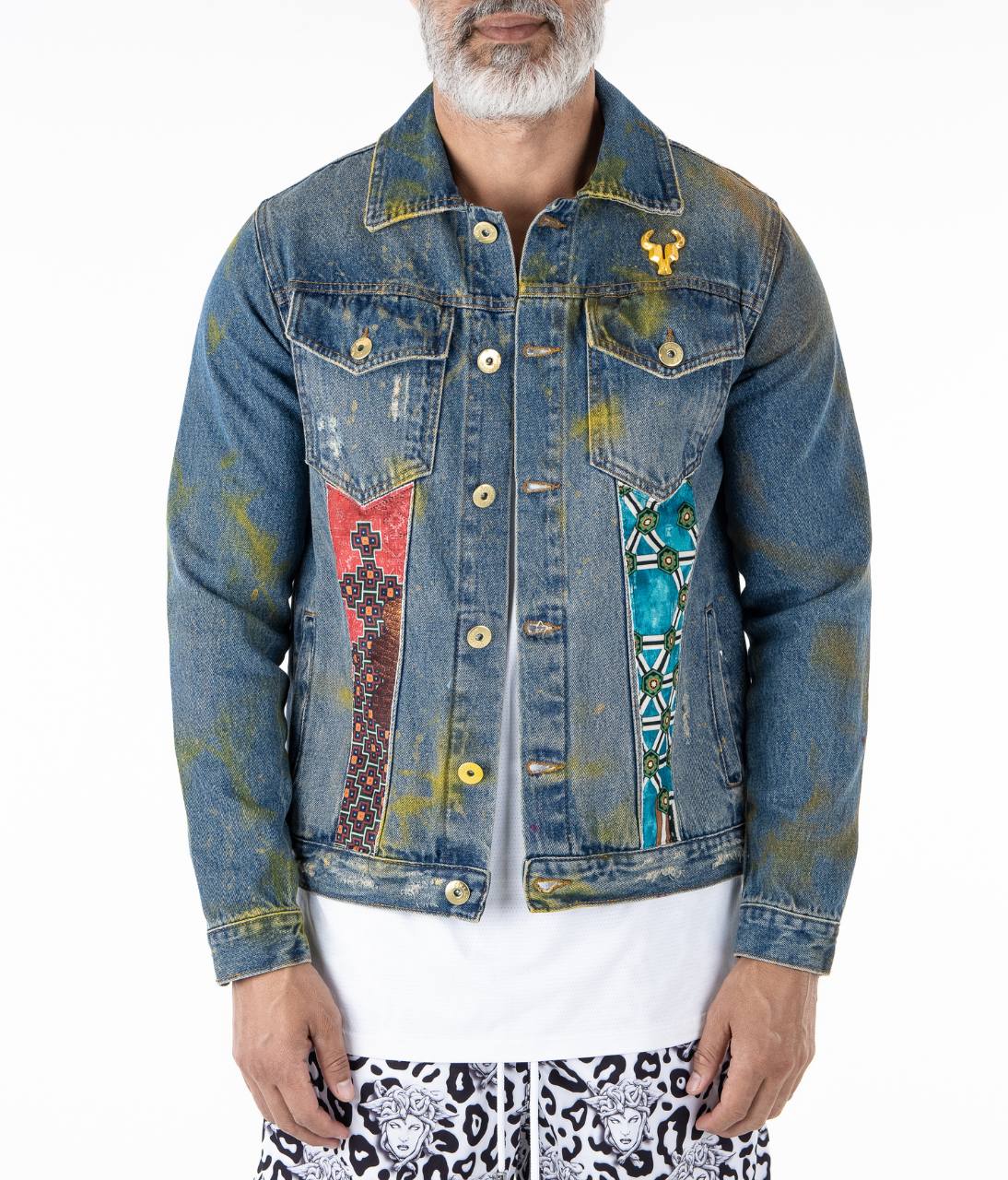Jaqueta Jeans Toro Splash Orange Foil
