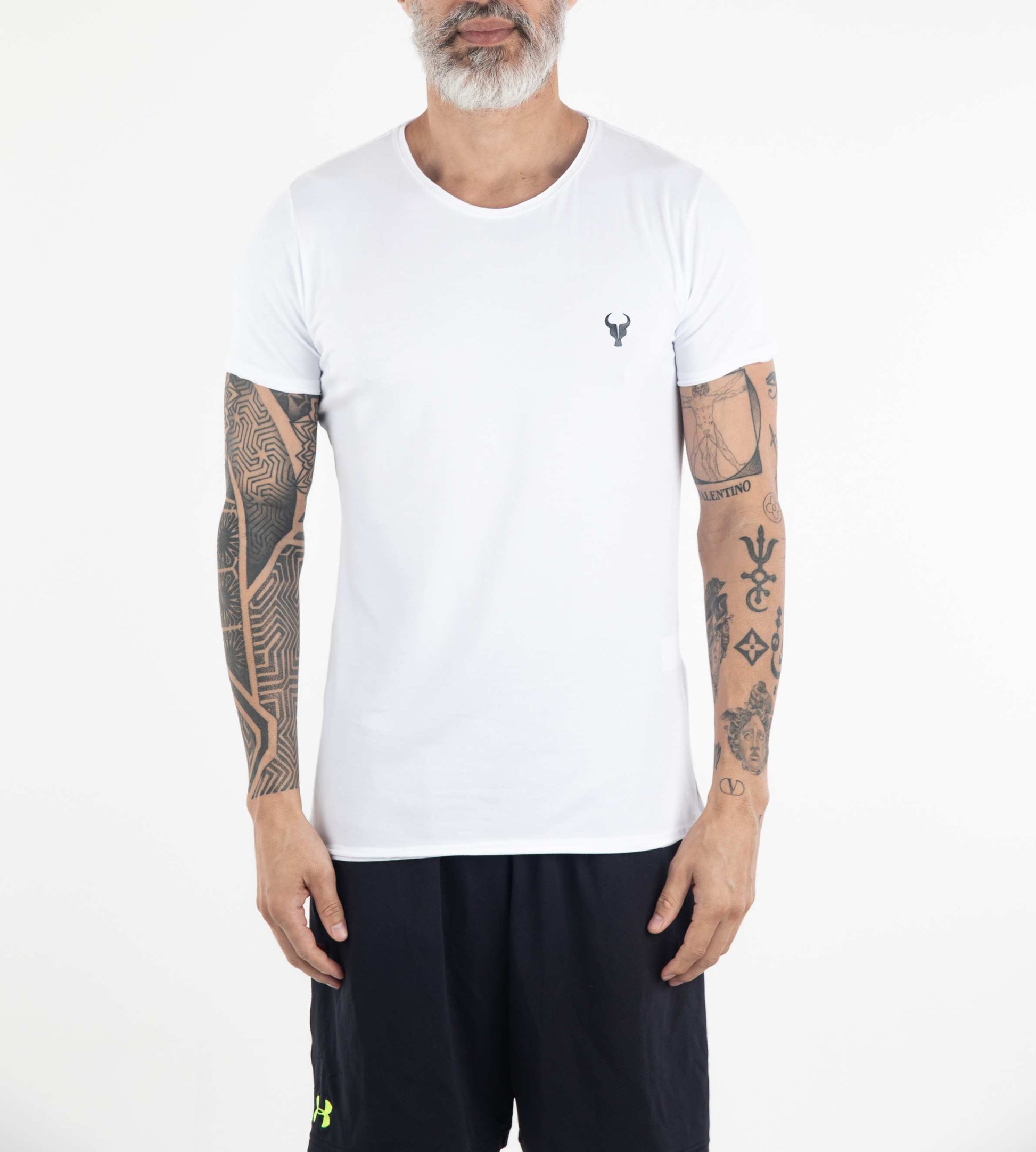 T-shirt Toro Fio egípcio Corte a Fio white