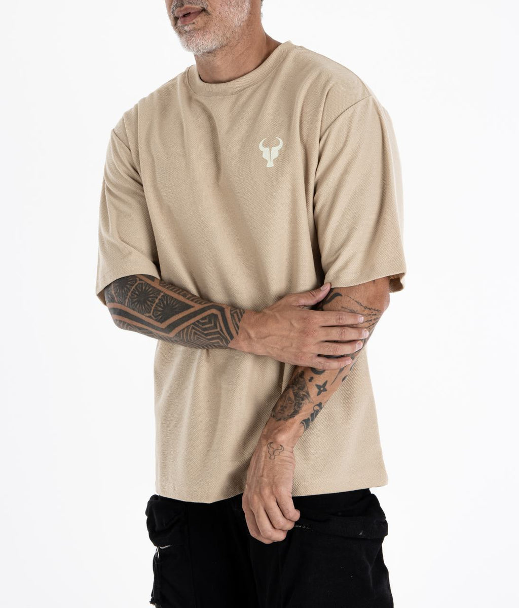 T-shirt Toro Clothing Over Born To Lift Caqui