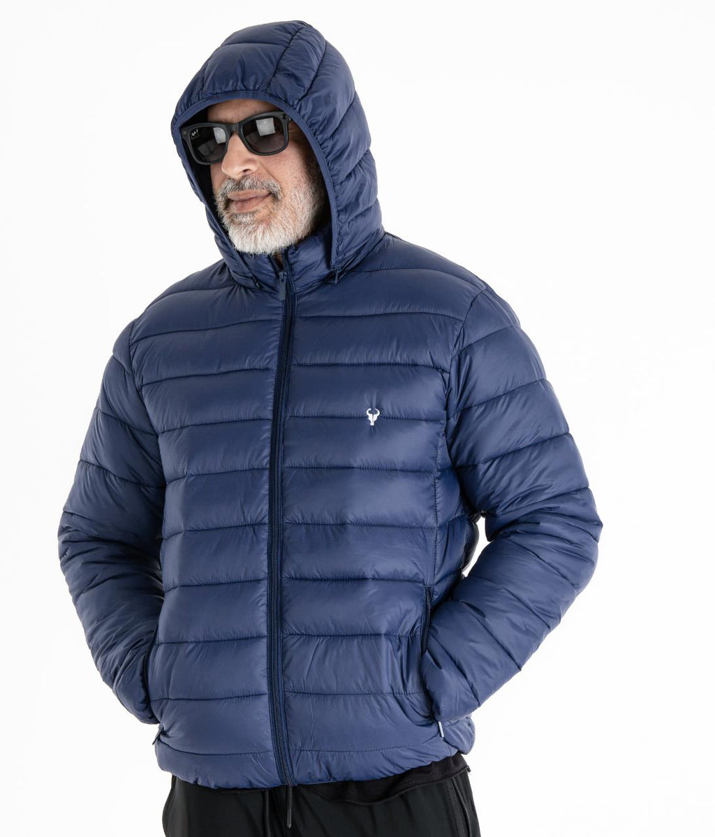 Jaqueta TORO Puffer Azul capuz destacável