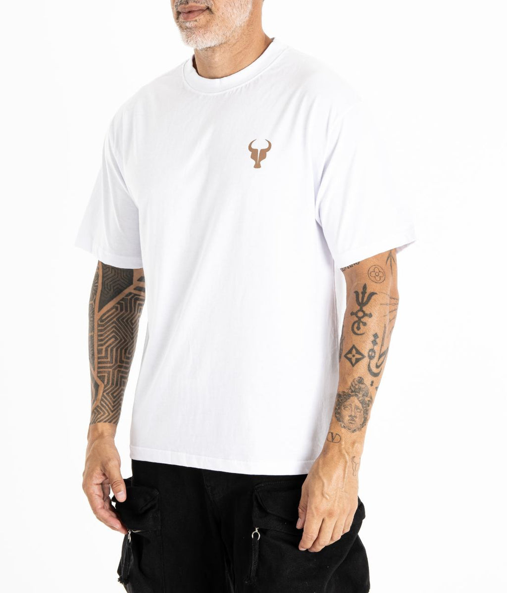T-shirt Toro Clothing Over Born To Lift Branca