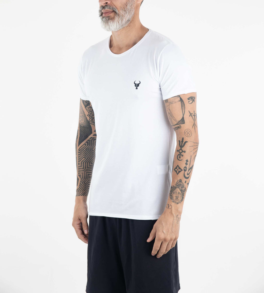 T-shirt Toro Fio egípcio Corte a Fio white