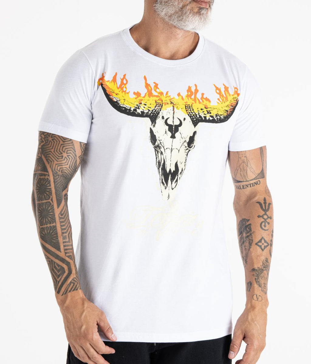 T-shirt TORO Flame Skull White