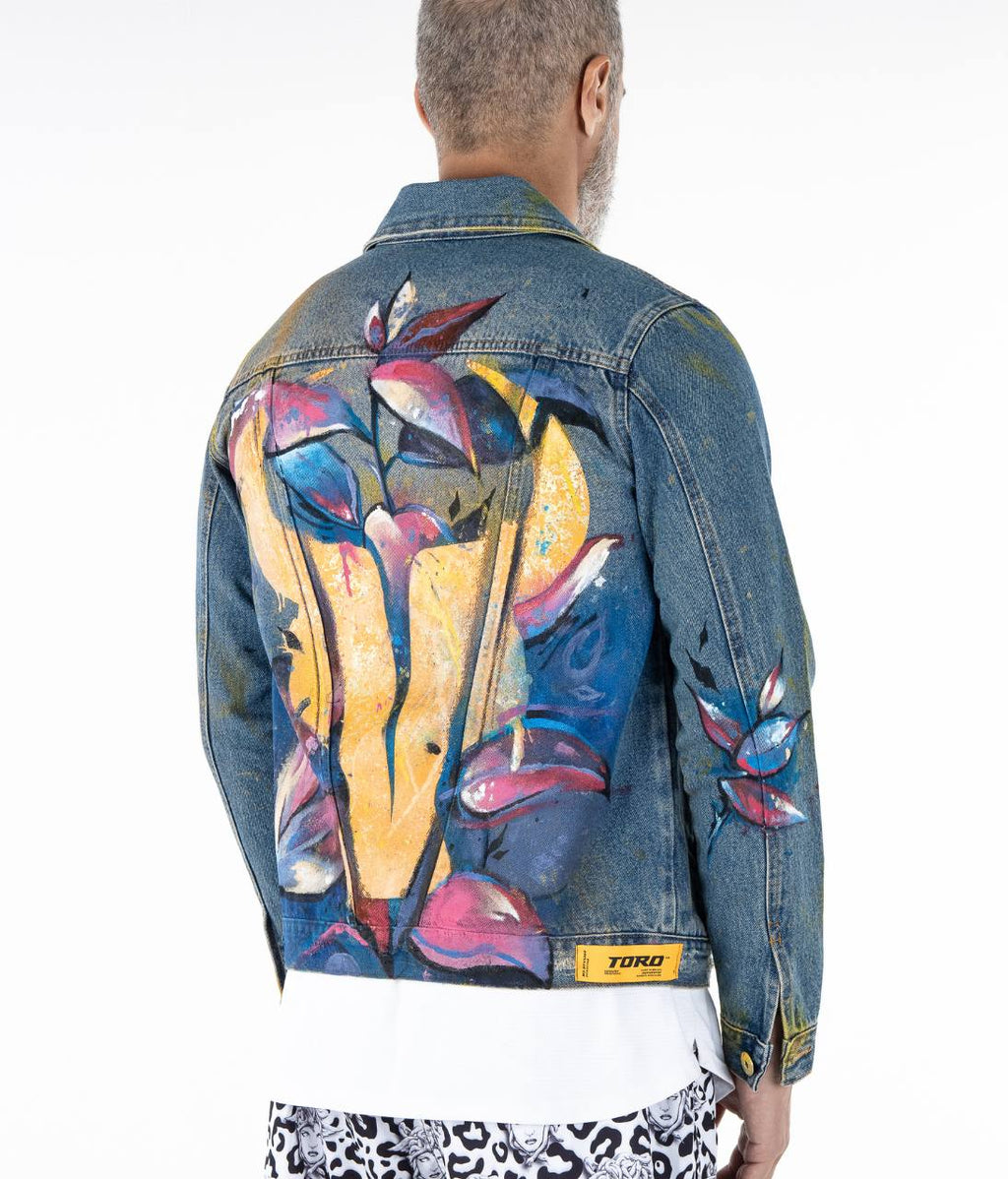 Jaqueta Jeans Toro Splash Orange Foil