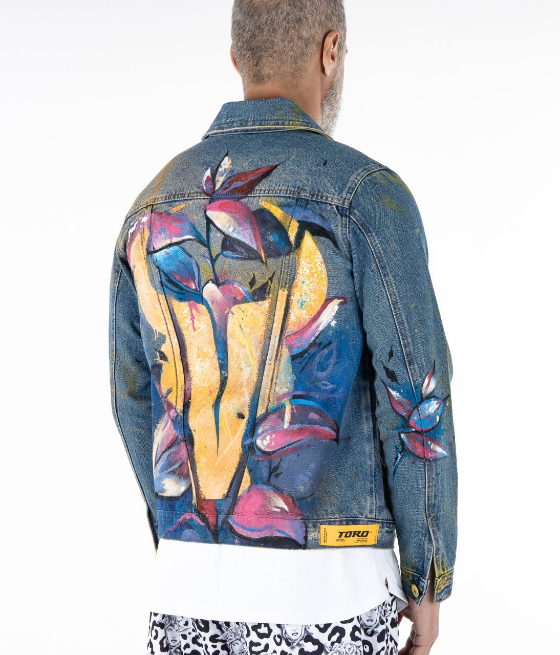 Jaqueta Jeans Toro Splash Orange Foil