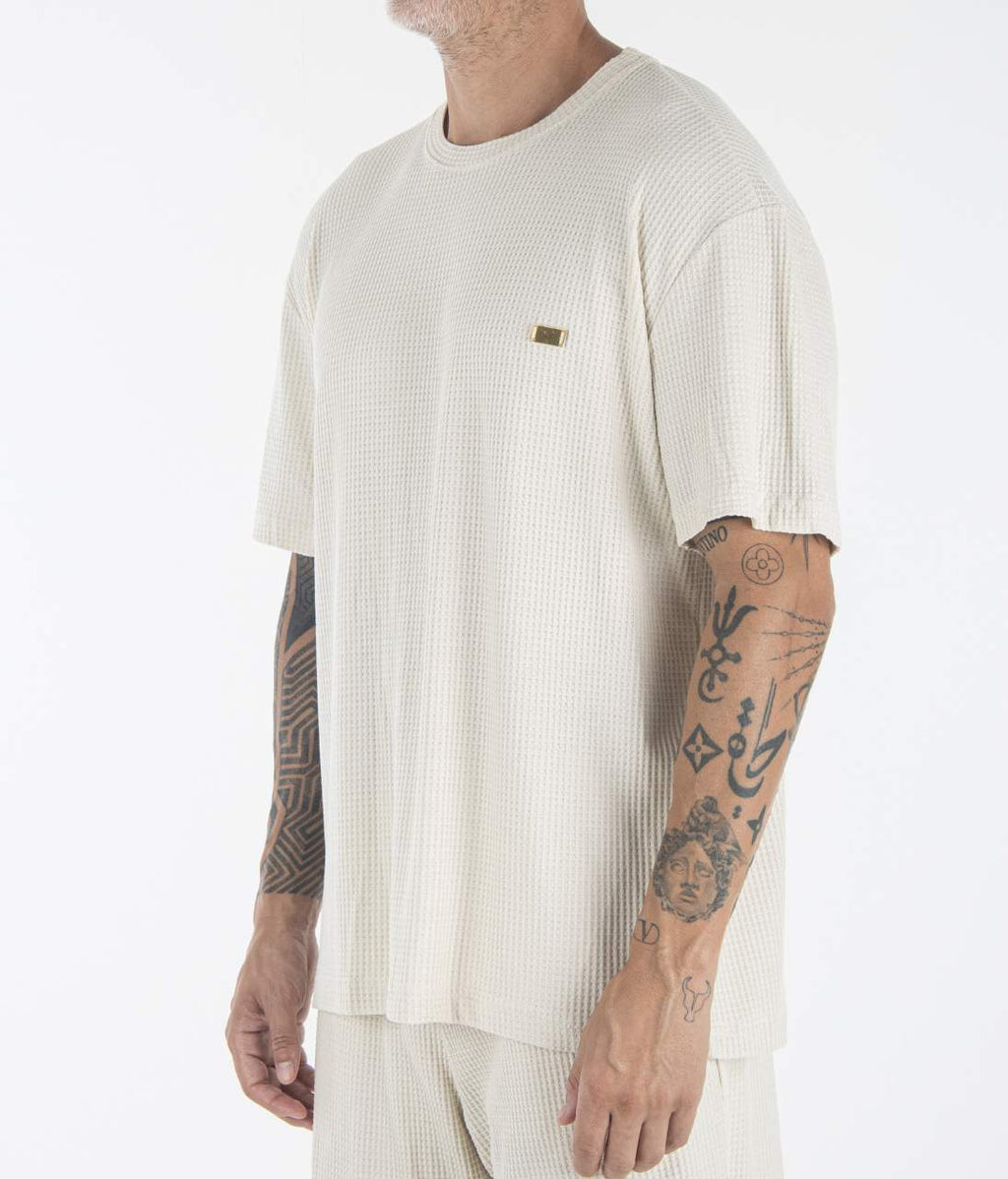 T-shirt Toro Over Volare Areia em Viscose