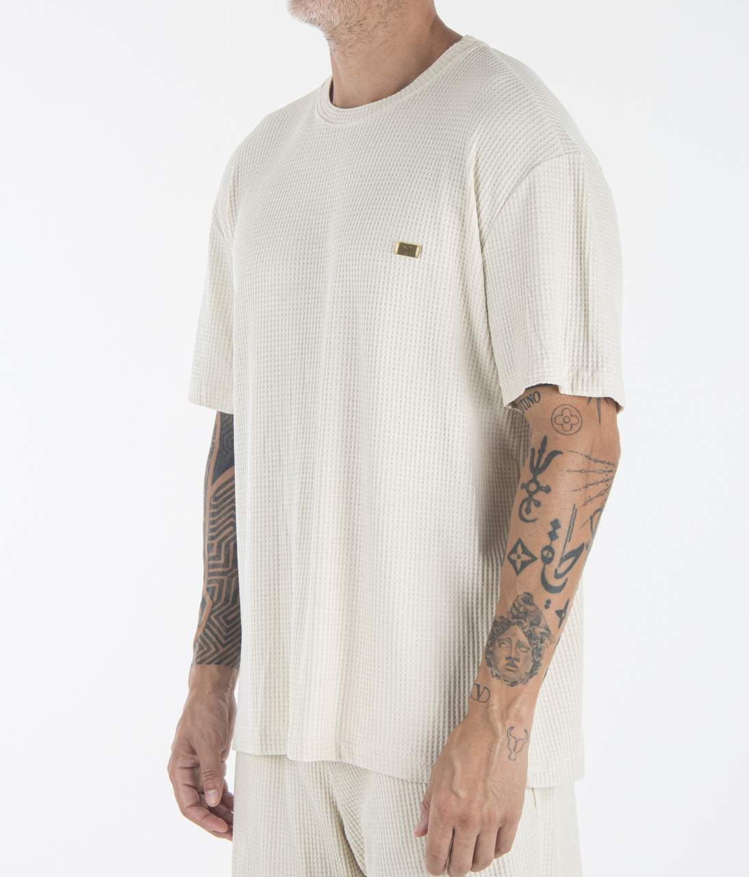T-shirt Toro Over Volare Areia em Viscose