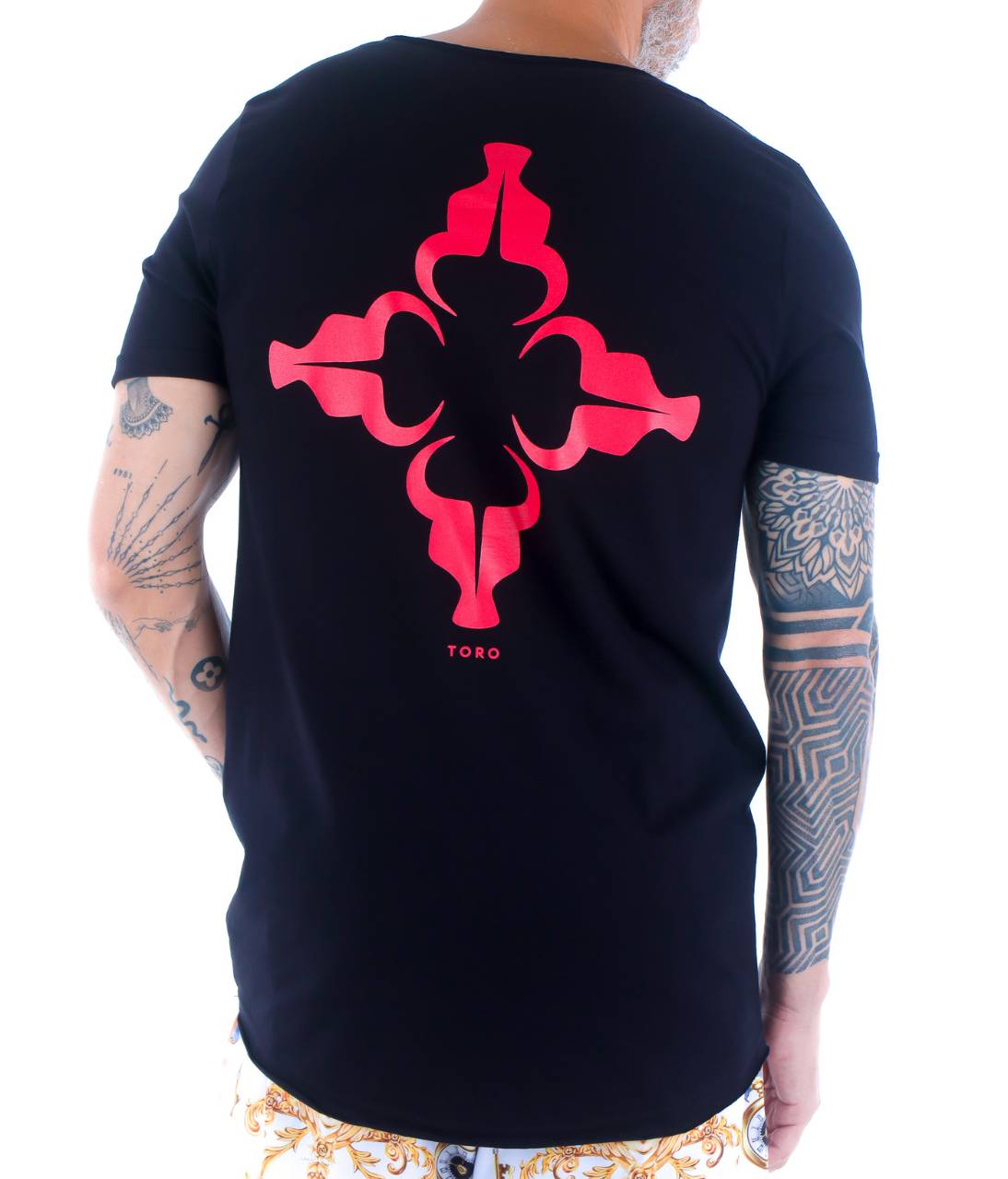 T-shirt Toro Long Monograma  vermelho