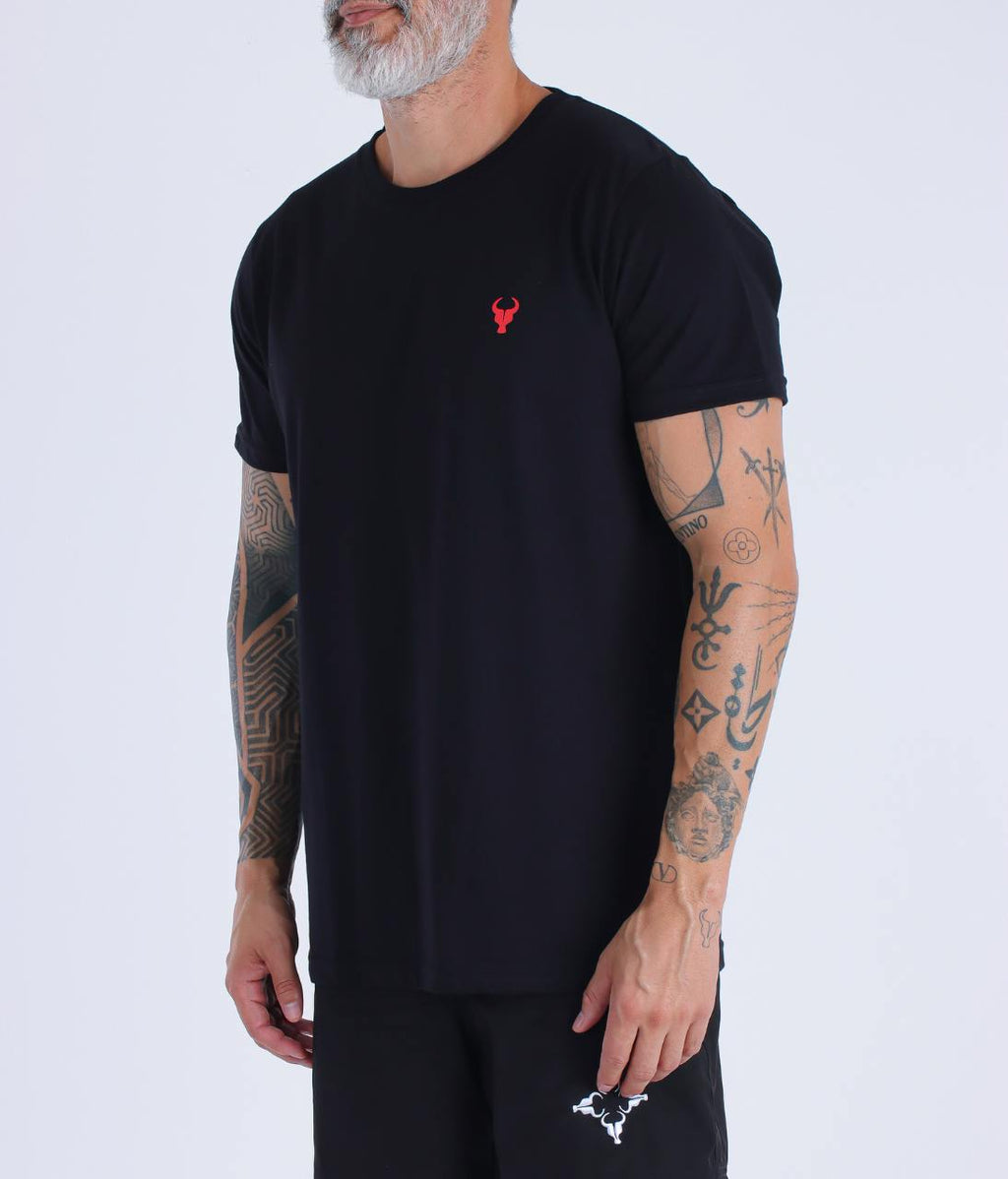 T-Shirt Dollar Spray Black Red