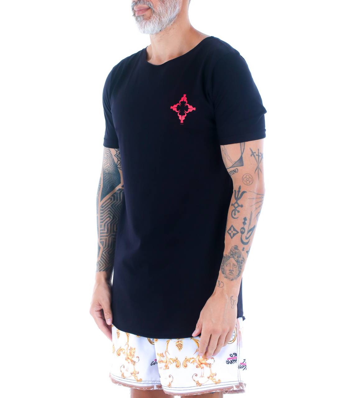 T-shirt Toro Long Monograma  vermelho